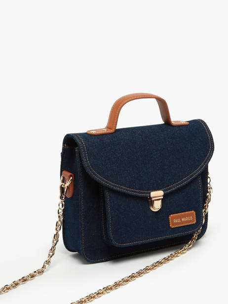 Cross Body Tas Denim Brut Paul marius Blauw denim brut GEOR2DEB ander zicht 1